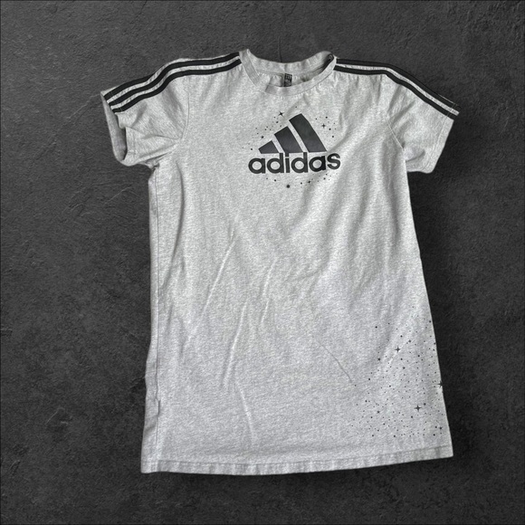 Adidas Gray Sleep Shirt Short Sleeve - Picture 1 of 8